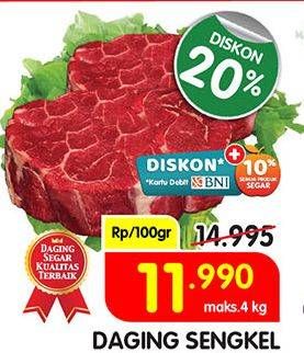 Promo Harga Daging Sengkel (Shankle) per 100 gr - Superindo