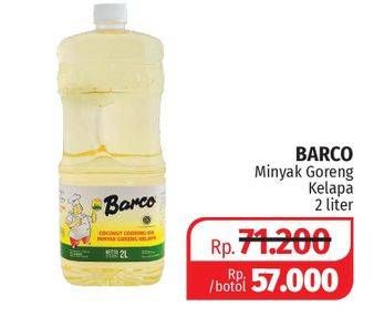 Promo Harga BARCO Minyak Goreng Kelapa 2 ltr - Lotte Grosir