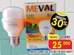 Promo Harga Meval Functional LED Bulb Motion Sensor Putih 1 pcs - Superindo
