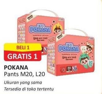 Promo Harga Pokana Baby Pants L20, M20 20 pcs - Alfamart