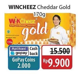 Promo Harga WINcheez Gold Cheddar Keju Olahan  170 gr - Alfamidi