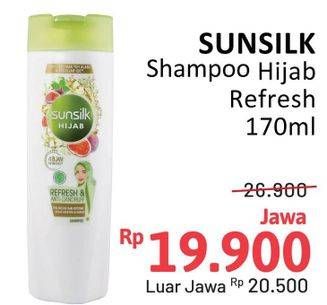 Promo Harga Sunsilk Hijab Shampoo Refresh Anti Dandruff, Refresh Hairfall Solution, Refresh Volume 170 ml - Alfamidi