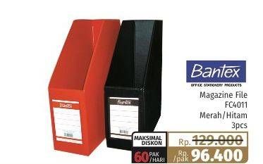 Promo Harga BANTEX Magazine File FC4011, Merah, Hitam per 3 pcs - Lotte Grosir