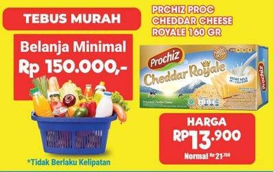 Promo Harga Prochiz Cheddar Royale 160 gr - Hypermart
