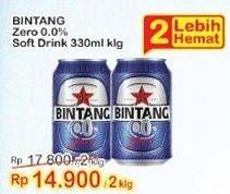 Promo Harga BINTANG Zero per 2 kaleng 330 ml - Indomaret