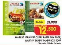 Promo Harga WARASA Bumbu Masakan Jepang Japanese Curry Paste, Shabu Shabu 50 gr - Superindo