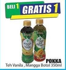 Promo Harga POKKA Minuman Teh Vanilla, Mango Tea 350 ml - Hari Hari