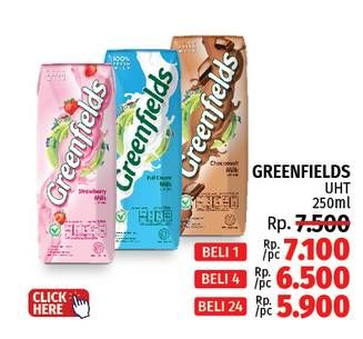 Promo Harga Greenfields UHT 250 ml - LotteMart