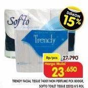Promo Harga TRENDY Facial Tissue/SOFTO Toilet Tissue  - Superindo