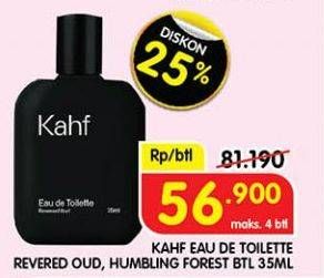 Promo Harga Kahf Eau De Toilette Revered Oud, Humbling Forest 35 ml - Superindo