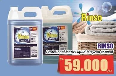 Promo Harga Rinso Detergent Matic Liquid Professional 4500 ml - Hari Hari