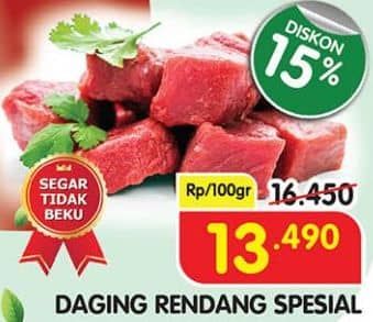 Promo Harga Daging Rendang Sapi Special per 100 gr - Superindo