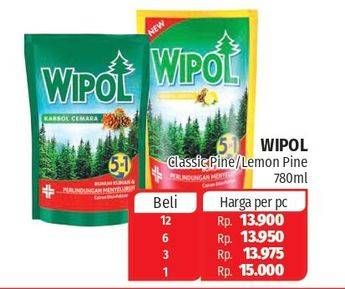 Promo Harga WIPOL Karbol Wangi Cemara, Lemon 780 ml - Lotte Grosir