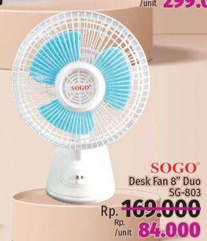 Promo Harga SOGO Desk Fan 8" Duo  - LotteMart