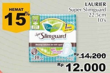 Promo Harga Laurier Super Slimguard Day 22.5cm 10 pcs - Giant