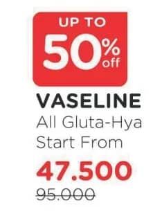 Promo Harga Vaseline Healthy Bright Gluta-Hya Lotion All Variants 200 ml - Watsons
