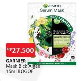 Promo Harga GARNIER Serum Mask Pure Charcoal - Black Algae 28 gr - Alfamart