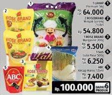 Promo Harga Lahap Beras + 2 Rose Brand Minyak Goreng + Rose Brand Margarine + SUS Gula Pasir + ABC Kecap Manis  - LotteMart