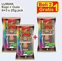 Promo Harga Luwak Kopi + Gula per 9 sachet 25 gr - Indomaret