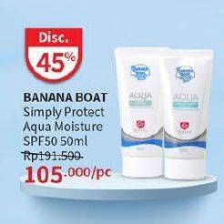 Promo Harga Banana Boat Simply Protect Aqua SPF50 50 ml - Guardian