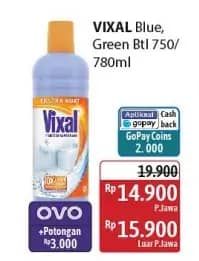 Promo Harga Vixal Pembersih Porselen Blue Extra Kuat, Green Kuat Harum 780 ml - Alfamidi