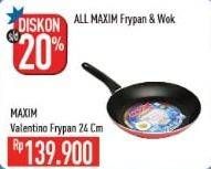 Promo Harga MAXIM Valentino Frypan Teflon 24 Cm  - Hypermart