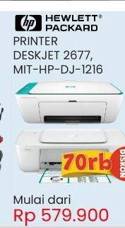 Promo Harga HP 1216 | Printer DeskJet Ink Advantage/HP Deskjet 2677 All-in-One Printer   - Courts