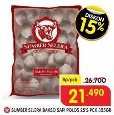 Promo Harga Sumber Selera Bakso Sapi Polos 25 pcs - Superindo