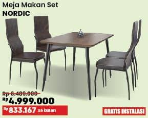 Promo Harga Courts Nordic Meja Makan Set  - COURTS