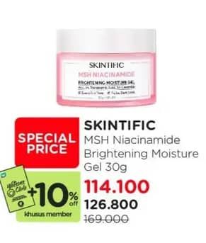 Promo Harga Skintific MSH Niacinamide Brightening Moisture Gel 30 gr - Watsons