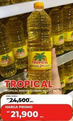 Promo Harga Tropical Minyak Goreng 1000 ml - Carrefour