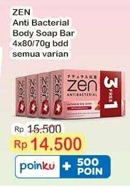 Promo Harga ZEN Anti Bacterial Body Soap All Variants 70 gr - Indomaret