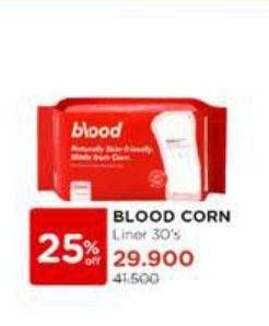 Promo Harga Blood Ultra-thin Corn Liners 30 pcs - Watsons