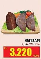 Promo Harga Beef Liver (Hati Sapi) per 100 gr - Hari Hari