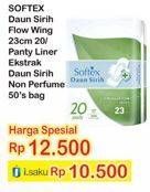 Promo Harga SOFTEX Panty Liners Daun Sirih 50s / Pembalut Wanita Daun Sirih 20s  - Indomaret