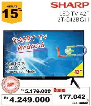 Promo Harga SHARP 2T-C42BG1i | Full HD Android TV 42"  - Giant