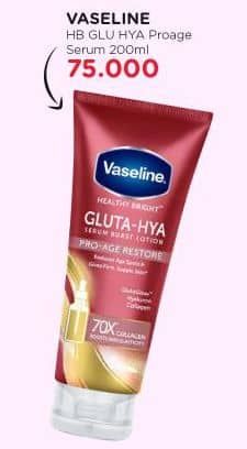 Promo Harga Vaseline Healthy Bright Gluta-Hya Lotion Pro Age Restore 200 ml - Watsons