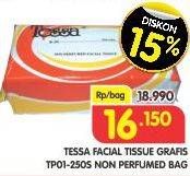 Promo Harga TESSA Facial Tissue TP01, Non Parfumed 250 pcs - Superindo
