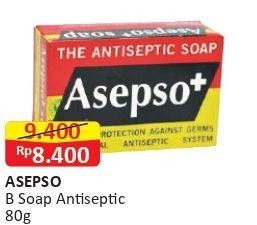 Promo Harga Asepso Antiseptic Bar Soap 80 gr - Alfamart