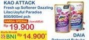 Promo Harga ATTACK Fresh Up Softener Dazzling Lilac, Joyful Paradise 800 ml - Indomaret