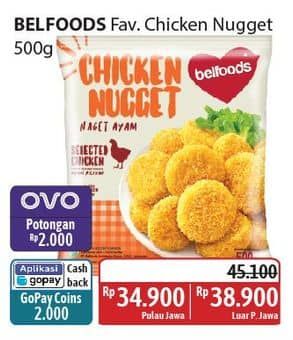 Promo Harga Belfoods Nugget Chicken Nugget 500 gr - Alfamidi