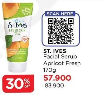 Promo Harga ST IVES Facial Scrub Apricot 170 gr - Watsons