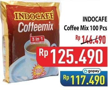 Promo Harga Indocafe Coffeemix 3in1 per 100 sachet 20 gr - Hypermart