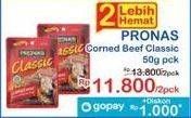 Promo Harga Pronas Corned Beef Regular 50 gr - Indomaret
