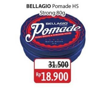Promo Harga Bellagio Homme Pomade High Shine Strong Hold Red 80 gr - Alfamidi