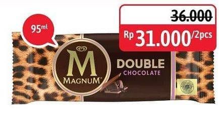 Promo Harga WALLS Magnum Double Chocolate Sea per 2 pcs 95 ml - Alfamidi