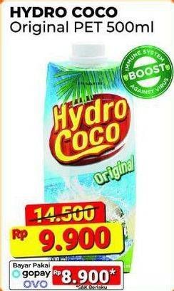 Promo Harga Hydro Coco Minuman Kelapa Original 500 ml - Alfamart