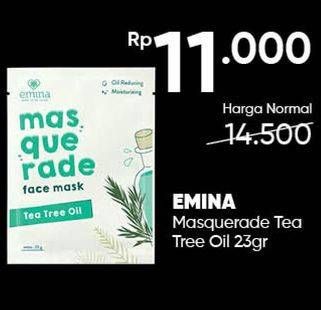 Promo Harga EMINA Masquerade Face Mask Tea Tree Oil 23 gr - Guardian