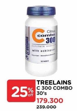 Promo Harga Treelains Vitamin C Combo 300mg 30 pcs - Watsons
