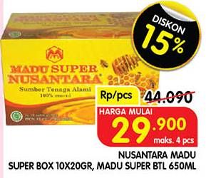 Promo Harga Madu Nusantara Madu Super  - Superindo